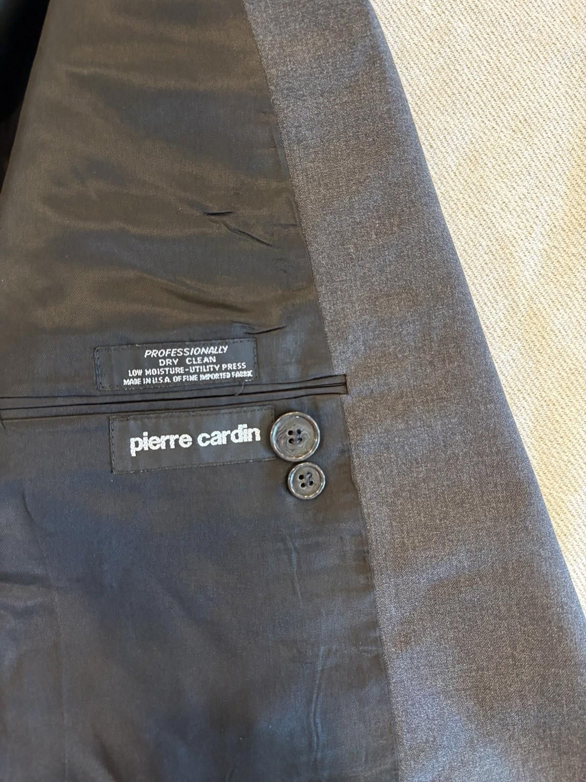 Pierre Cardin Vintage Pierre Cardin Charcoal Double Breast Jacket Wool 40R Size 40R - 9 Thumbnail