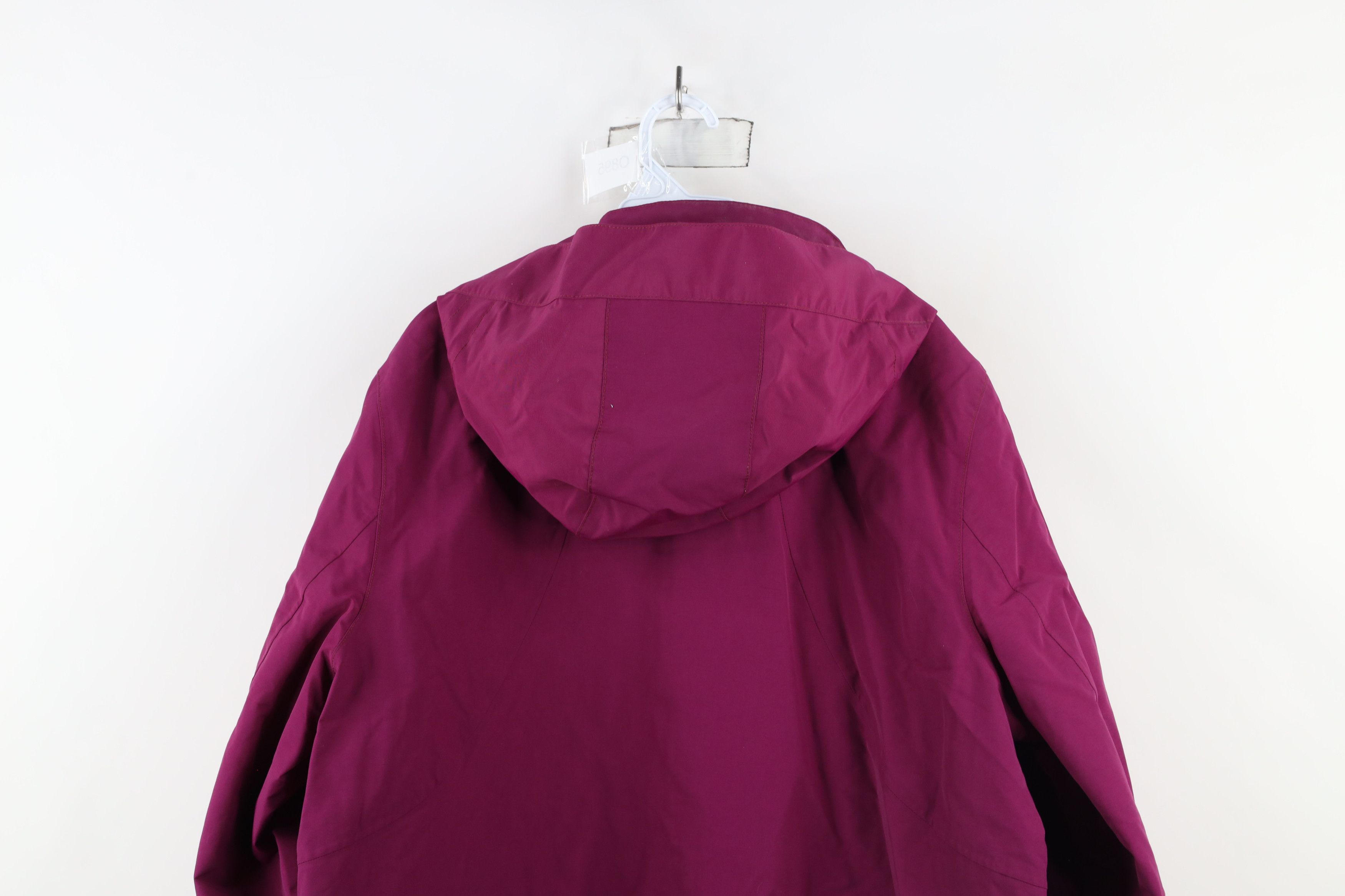 Lands' End × Vintage Lands End Waterproof Full Zip Hooded Rain Jacket Coat Purple Size XL / US 12-14 / IT 48-50 - 12 Thumbnail