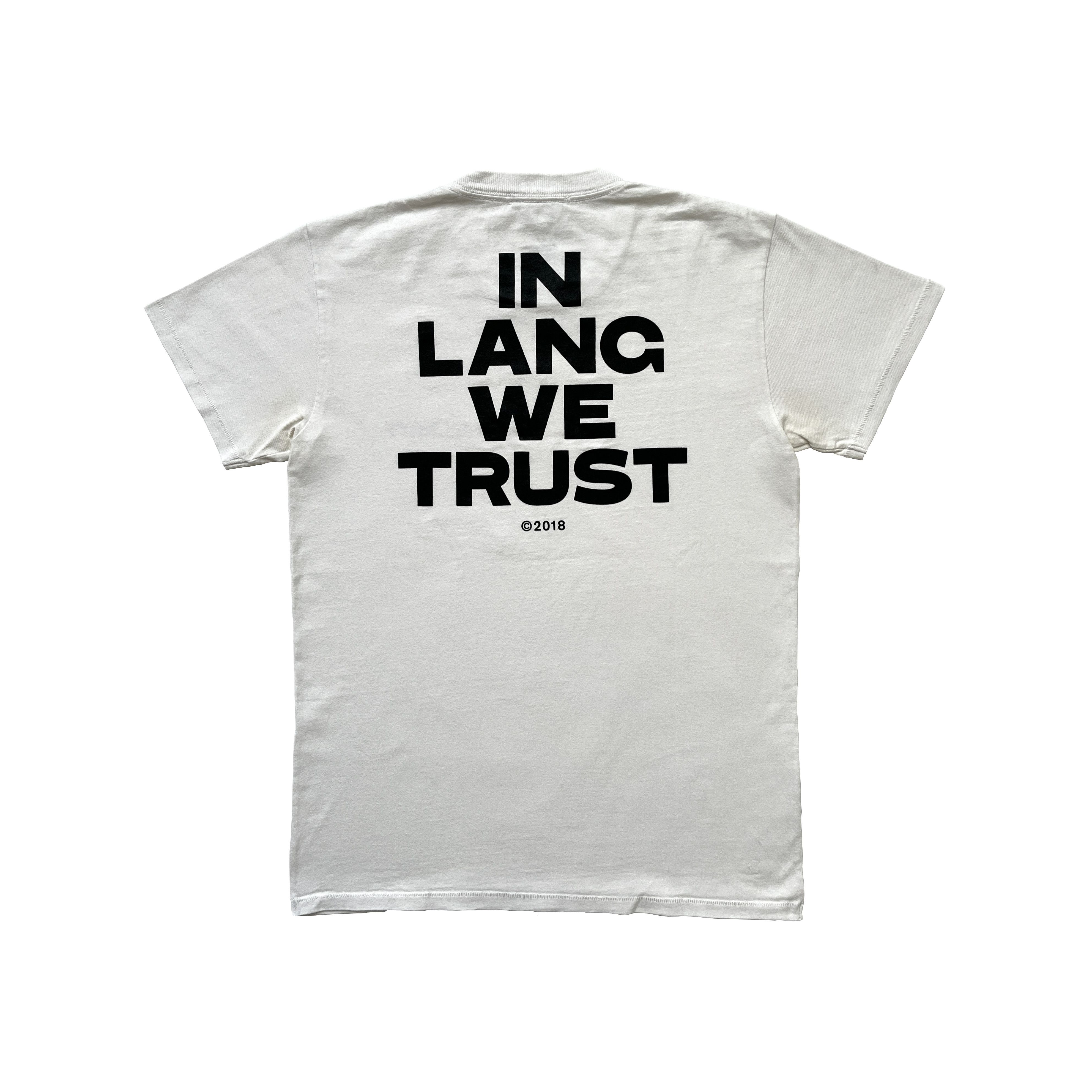 Helmut Lang ⚡️QUICK SALE⚡️ Helmut Lang In Lang We Trust White Tshirt Size US M / EU 48-50 / 2 - 1 Thumbnail