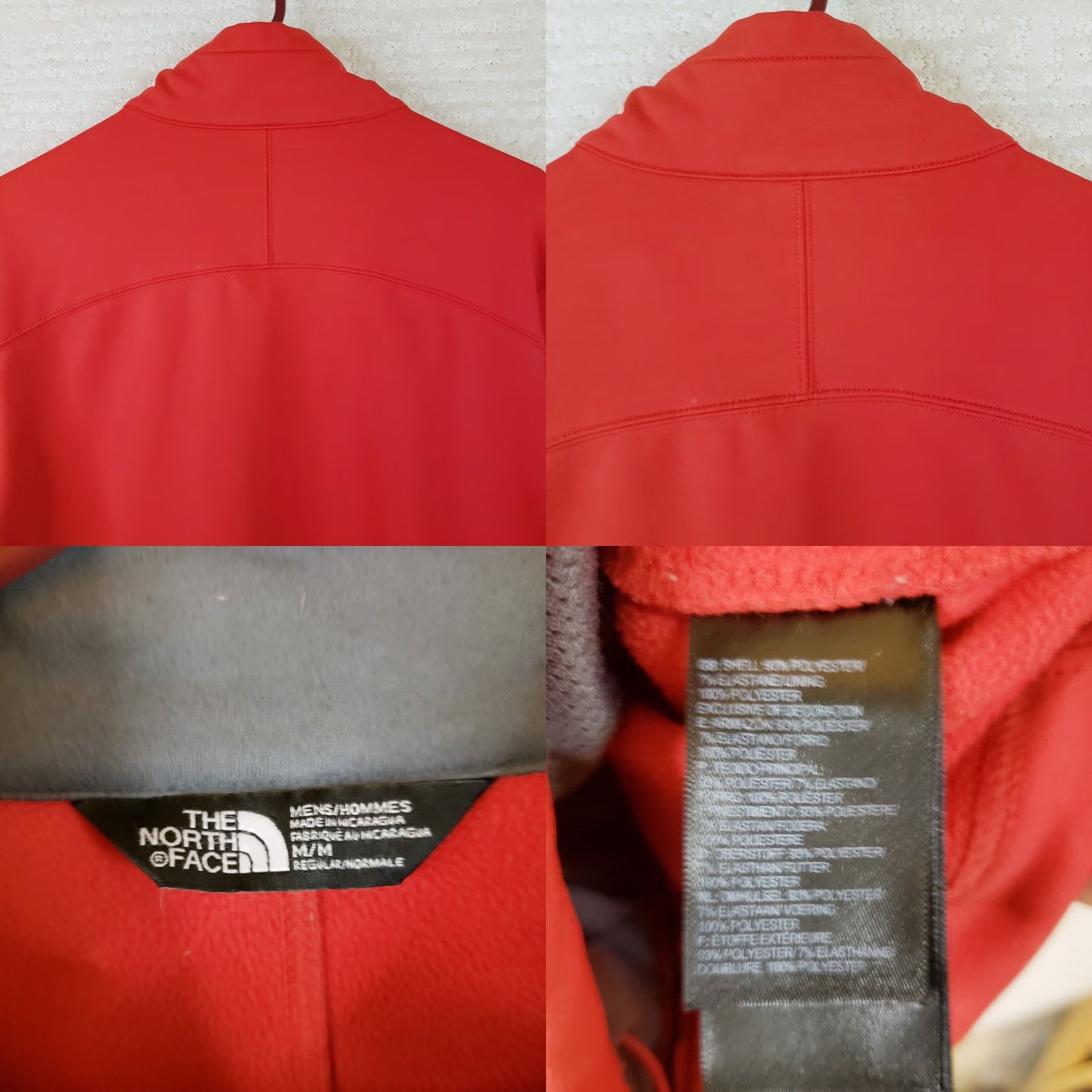 The North Face The North Face Mens Medium Soft Shell Jacket Full Zip Red Lined Red Size US M / EU 48-50 / 2 - 9 Thumbnail