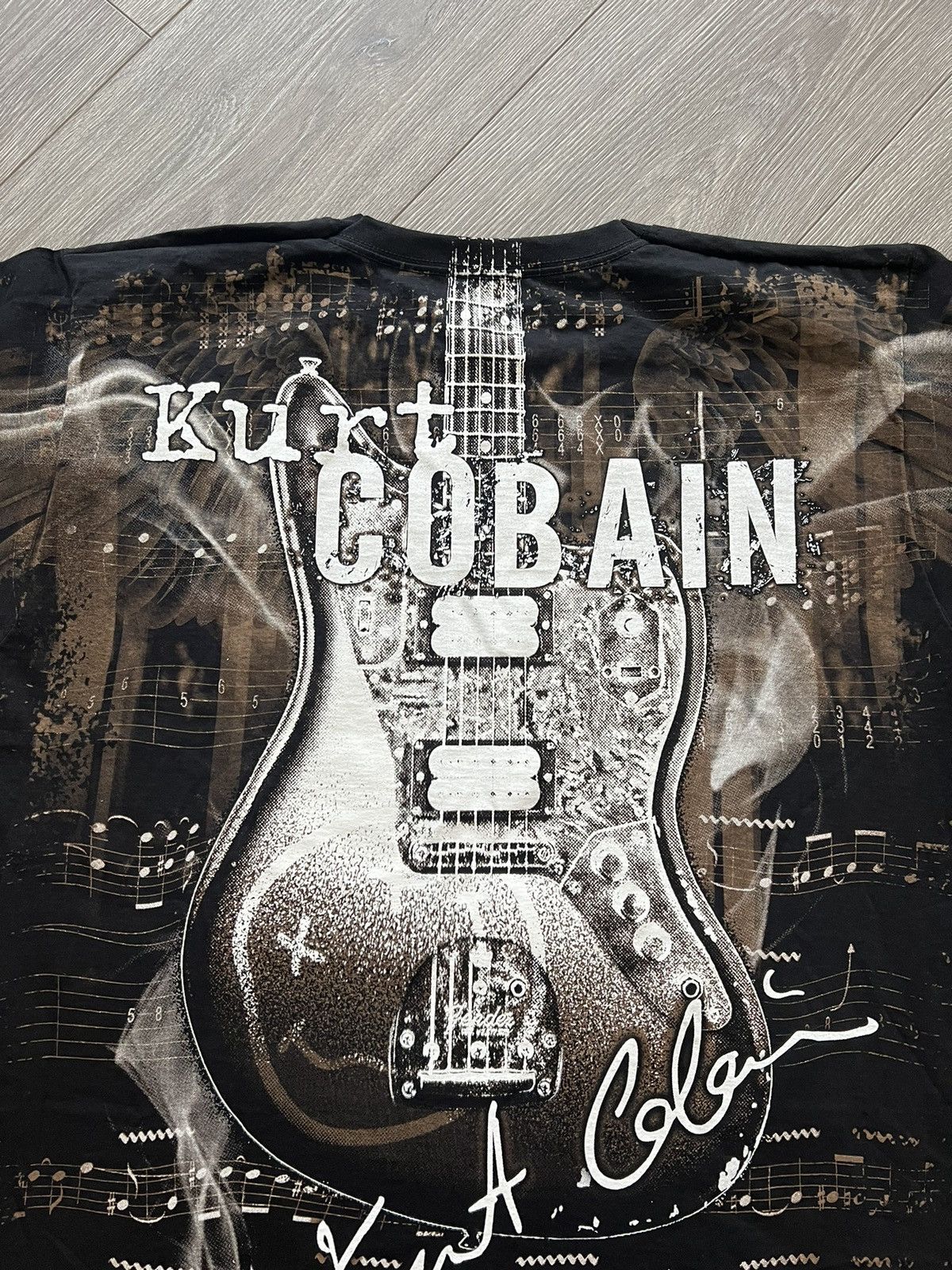Band Tees × Nirvana 💥💥 Kurt Cobain Nirvana Band Tee Over Print Size US L / EU 52-54 / 3 - 16 Thumbnail