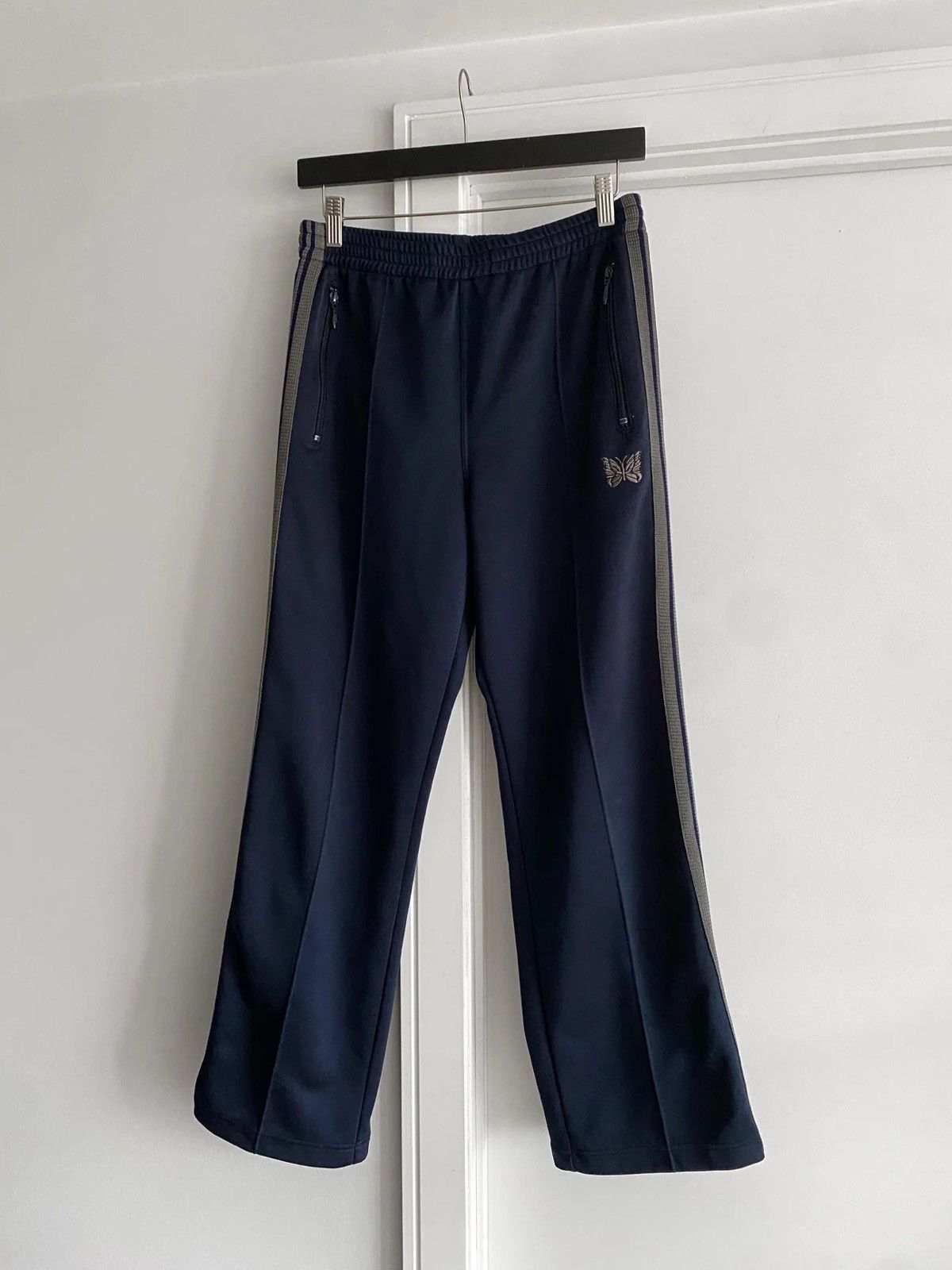 パンツ needles track pants nayv(blue) M Needles Narrow Track pant poly smooth navy brand new 21AW