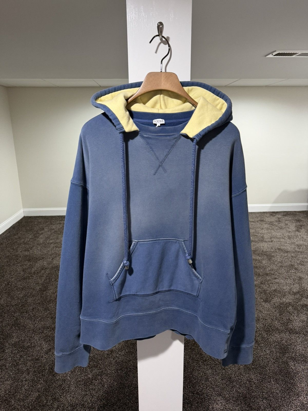 Loewe Loewe x JW Anderson Vintage Faded Blue Dyed Crewneck Hoodie Size US L / EU 52-54 / 3 - 3 Thumbnail