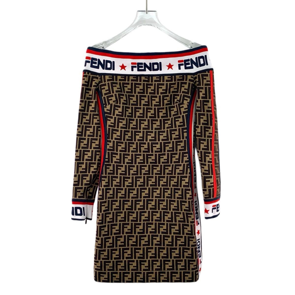 Fendi Fendi FF Monogram All-over Print Long Sleeve Dress K26WX Size M / US 6-8 / IT 42-44 - 1 Thumbnail