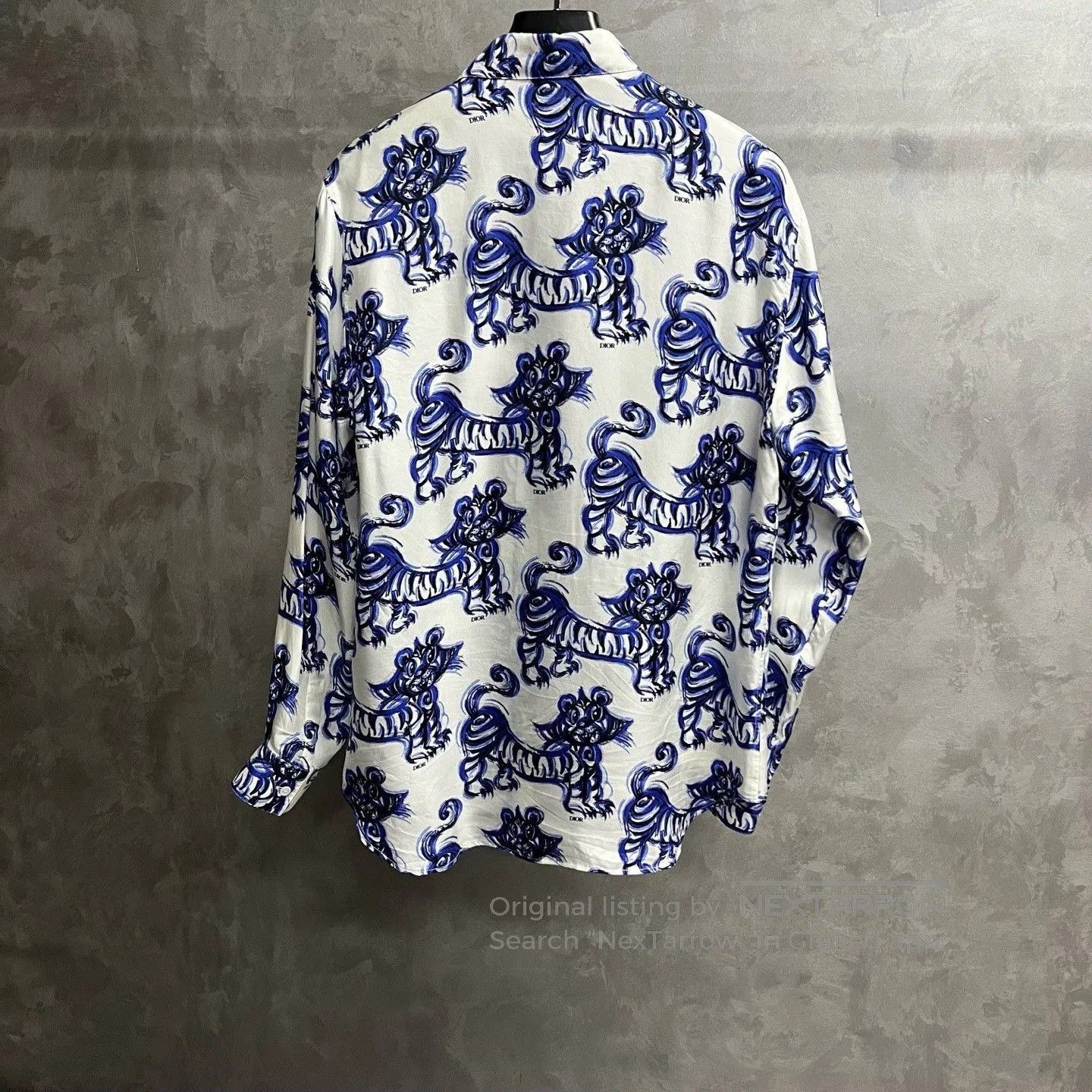 Dior Dior White Tiger Print Collared Shirt. Size US XS / EU 42 / 0 - 2 Thumbnail