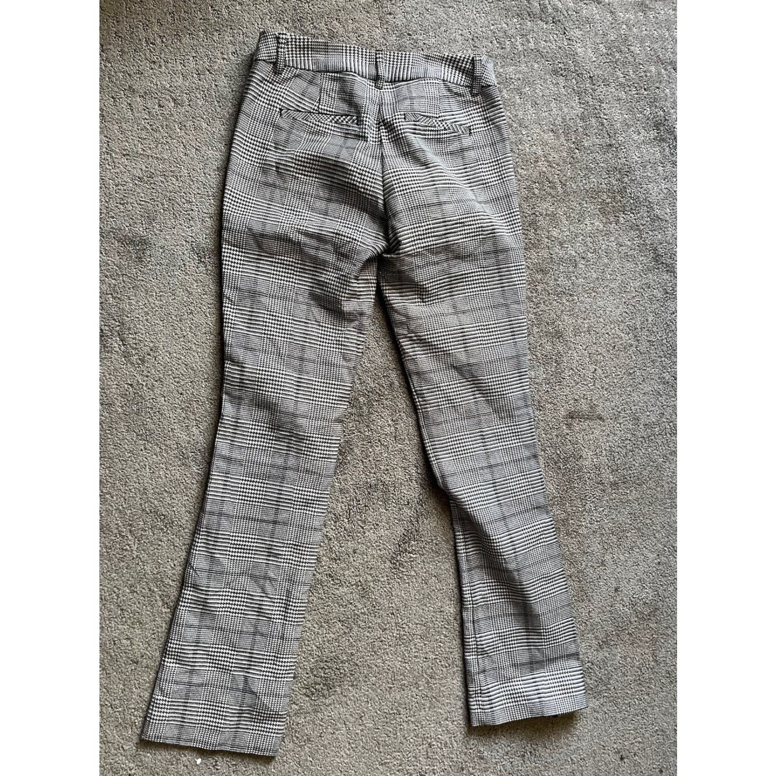 Express Express Columnist Pants Womens 00R Black White Ankle Flat Front Distressed Flaw Size 24" / US 00 / IT 34 - 3 Thumbnail