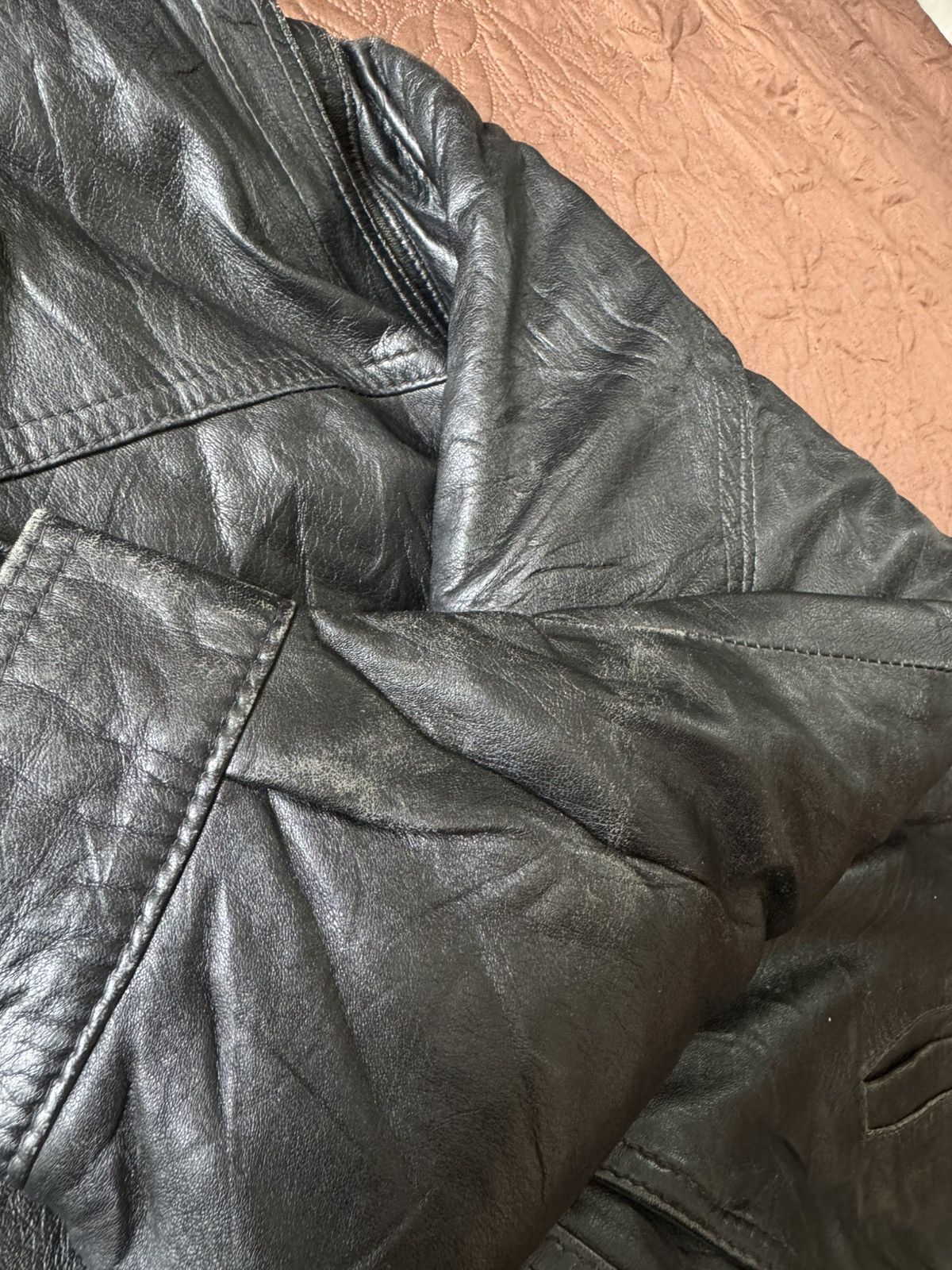 If Six Was Nine Vintage 90s MARPEL LEATHER DOUBLE COLLAR JACKET MOTORCYCLE Size US M / EU 48-50 / 2 - 14 Thumbnail