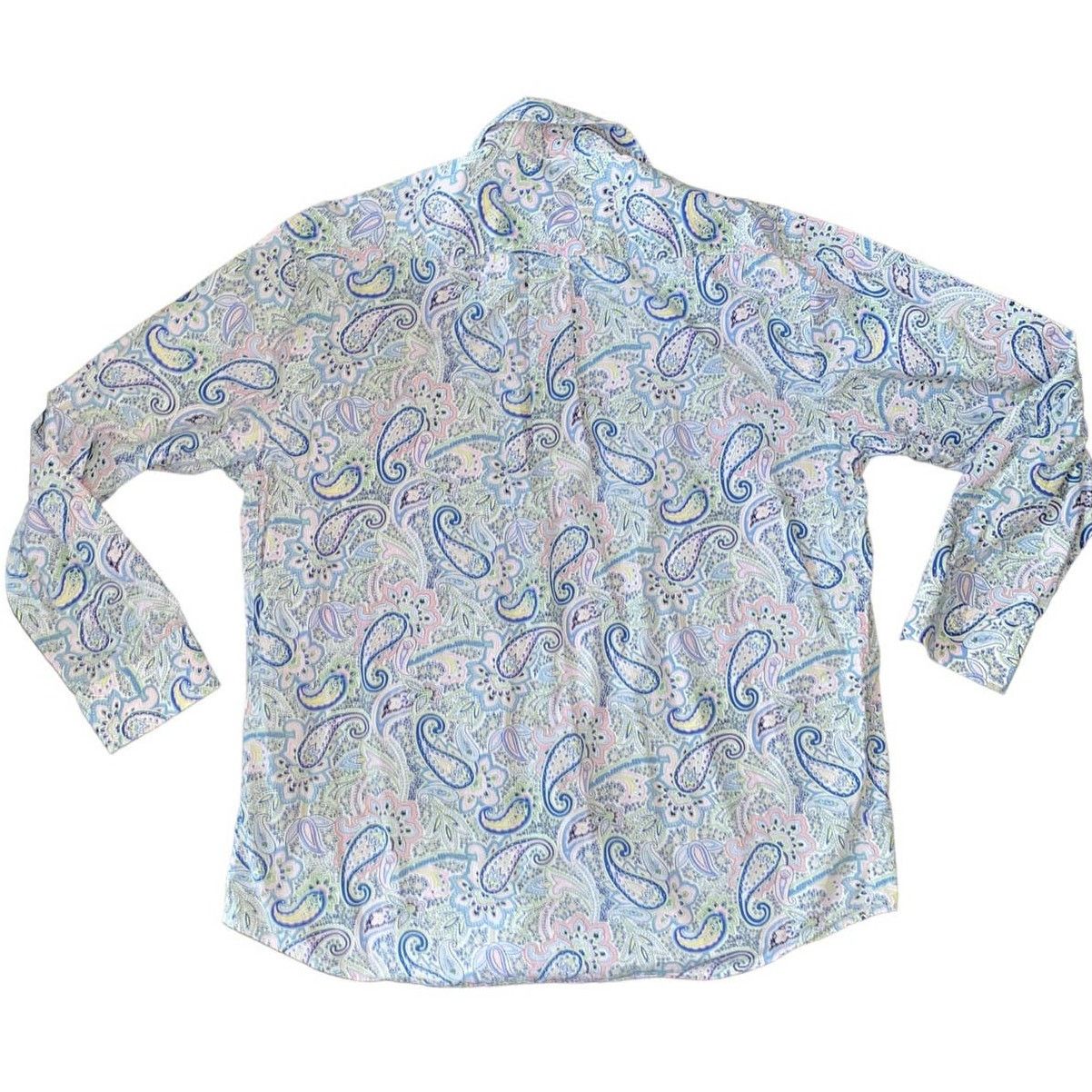 Alan Flusser Alan Flusser Paisley Print Long Sleeved Button Down Shirt Size US L / EU 52-54 / 3 - 3 Thumbnail