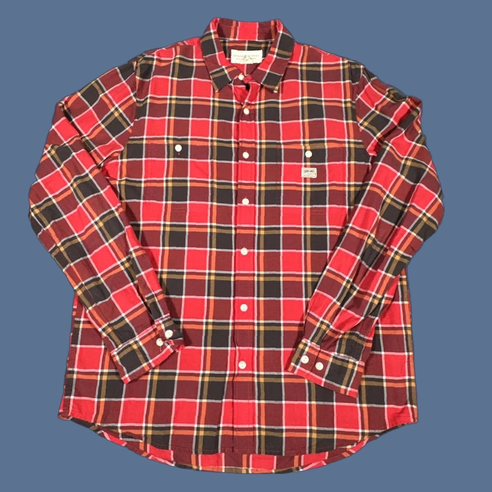 Vintage VINTAGE Denim & Supply Ralph Lauren Shirt Mens Large Red Plaid Long Sleeve Button-Down Size US L / EU 52-54 / 3 - 1 Thumbnail