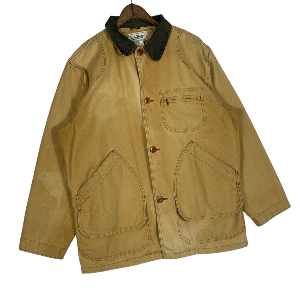 L.L. Bean Vintage L.L. Bean Field Coat Barn Jacket Tan Canvas Size US L / EU 52-54 / 3 - 3 Thumbnail