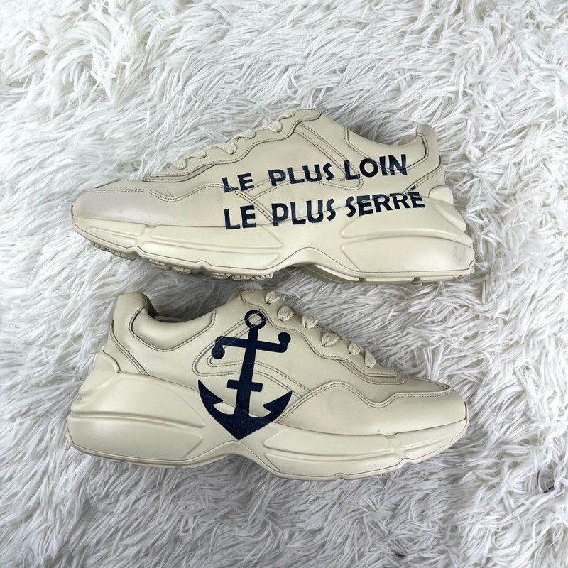 Gucci Gucci Rhyton Anchor Print Fashion Sneakers - Size US 8.5 / EU 41-42 - 6 Thumbnail