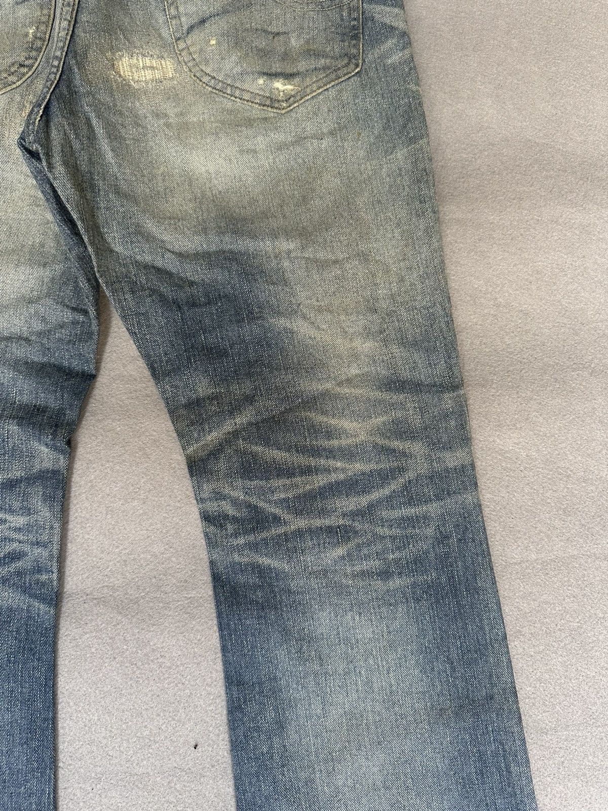 Japanese Brand FLARE Lee Distressed Design Denim Size US 32 / EU 48 - 15 Thumbnail