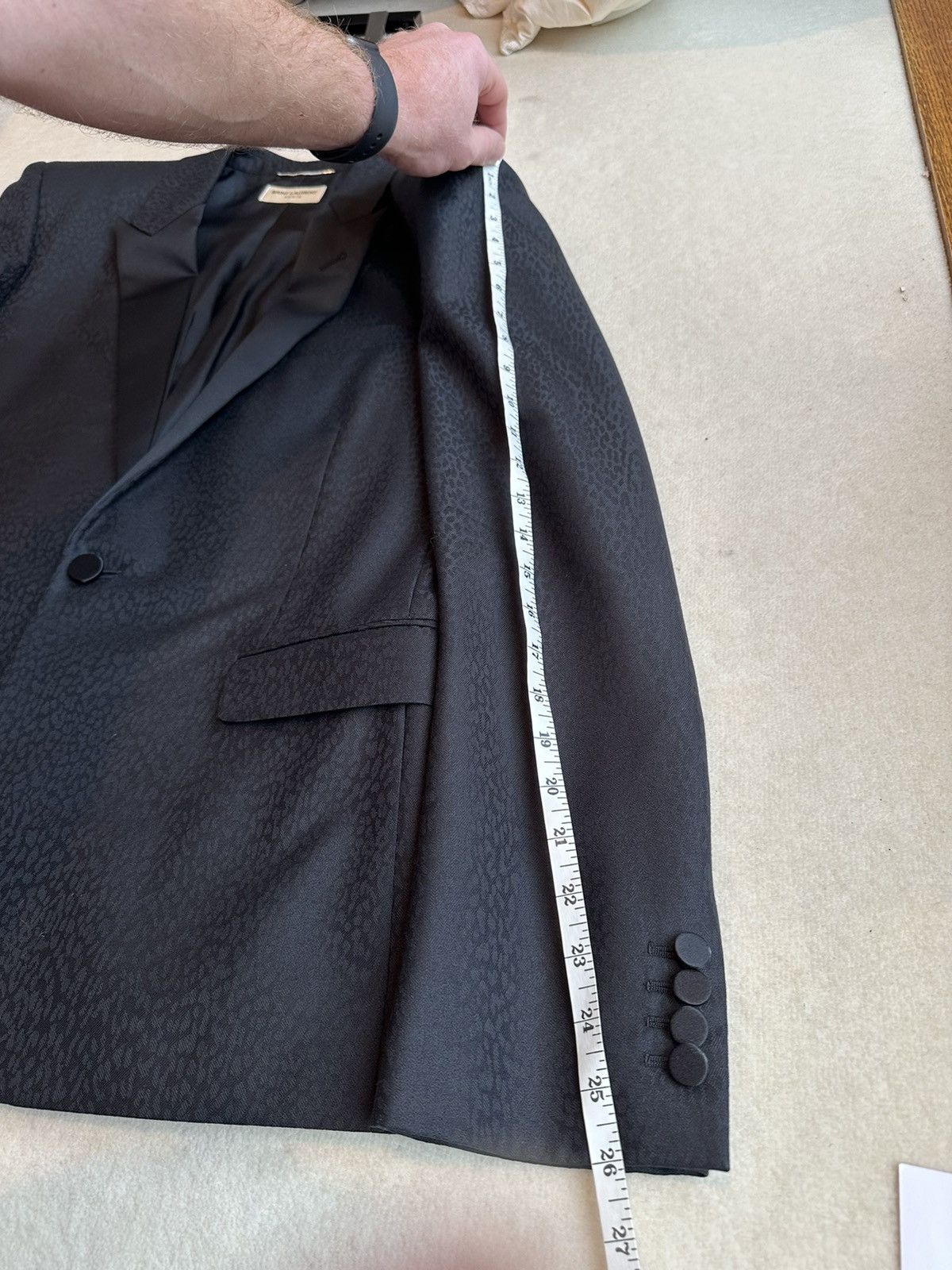 Saint Laurent Paris Grail Saint Laurent FW14 babycat tuxedo jacket le smoking 52 Size 40R - 11 Thumbnail