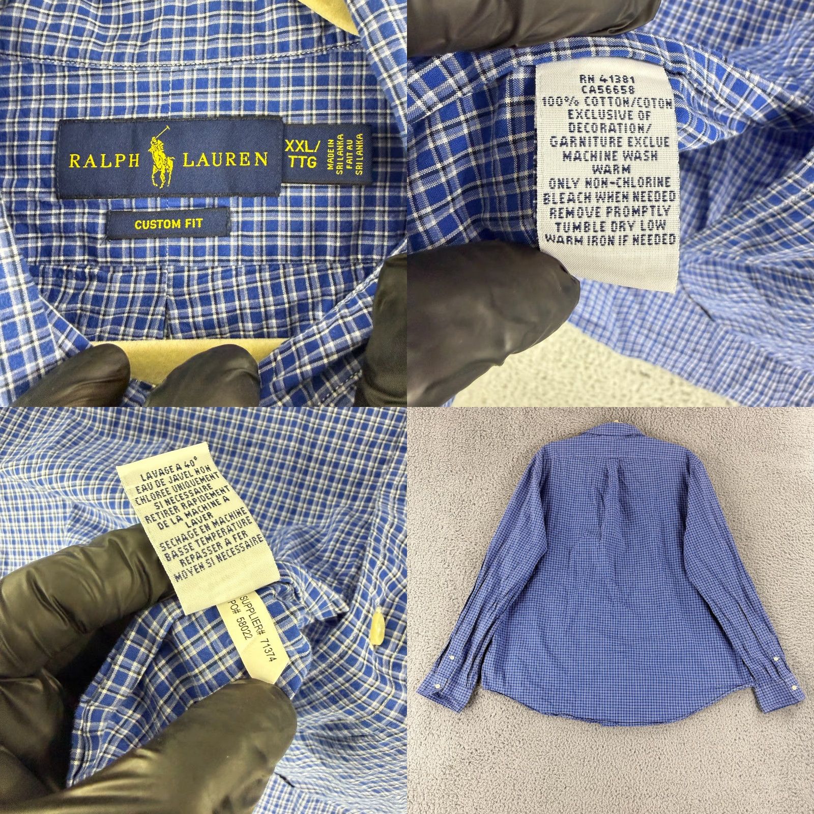 Ralph Lauren Ralph Lauren Button-Down Shirt Mens XXL Blue Plaid Long Sleeve Classic Fit Size US XXL / EU 58 / 5 - 8 Thumbnail