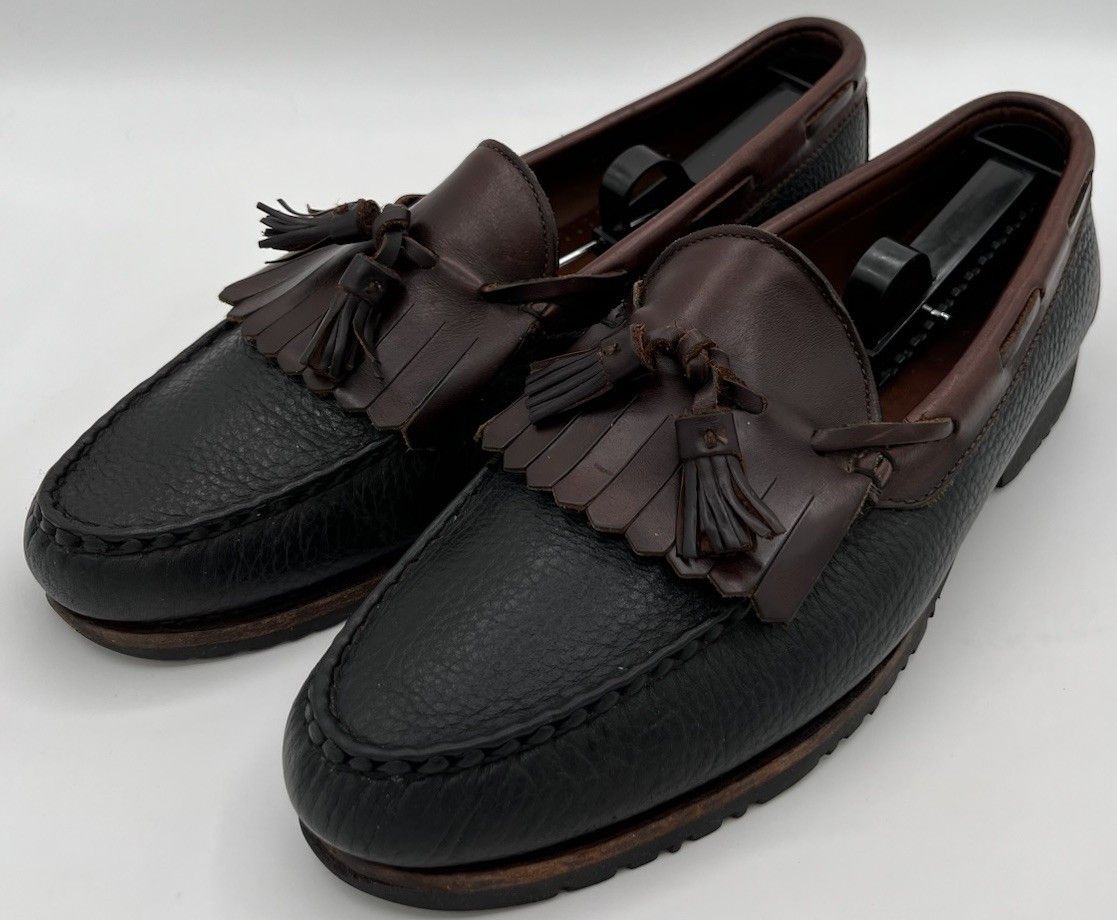 Allen Edmonds Allen Edmonds Nashua Loafers 10.5 Tassel Black Brown Leather Size US 10.5 / EU 43-44 - 3 Thumbnail