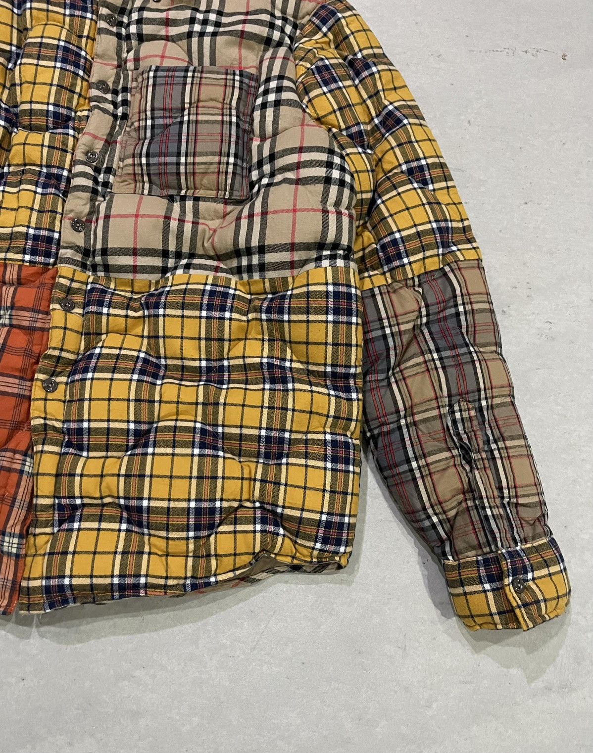Burberry 🔥A/W 2019 BURBERRY PATCHWORK CONTRAST CHECK PUFFER OVERSHIRT Size US M / EU 48-50 / 2 - 6 Thumbnail