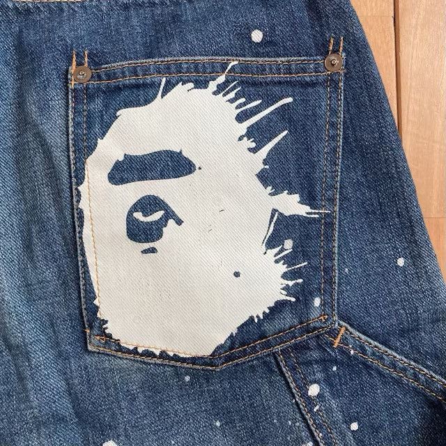 Bape BAPE APE HEAD Painter Denim Pants a bathing ape ★size M Size US 32 / EU 48 - 3 Thumbnail