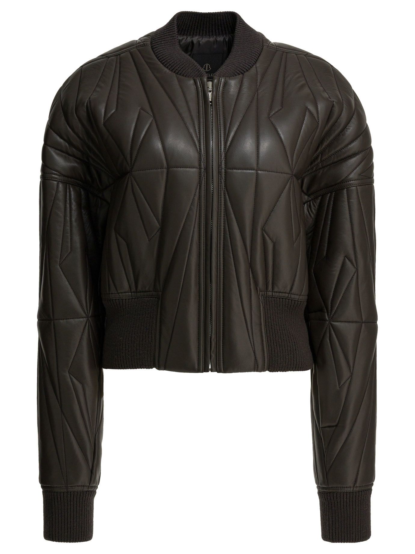 Rick Owens Rick Owens Geocamo Cropped Leather Jacket X Moncler tag size 1 Women - USA Duties Paid Size S / US 4 / IT 40 - 1 Thumbnail
