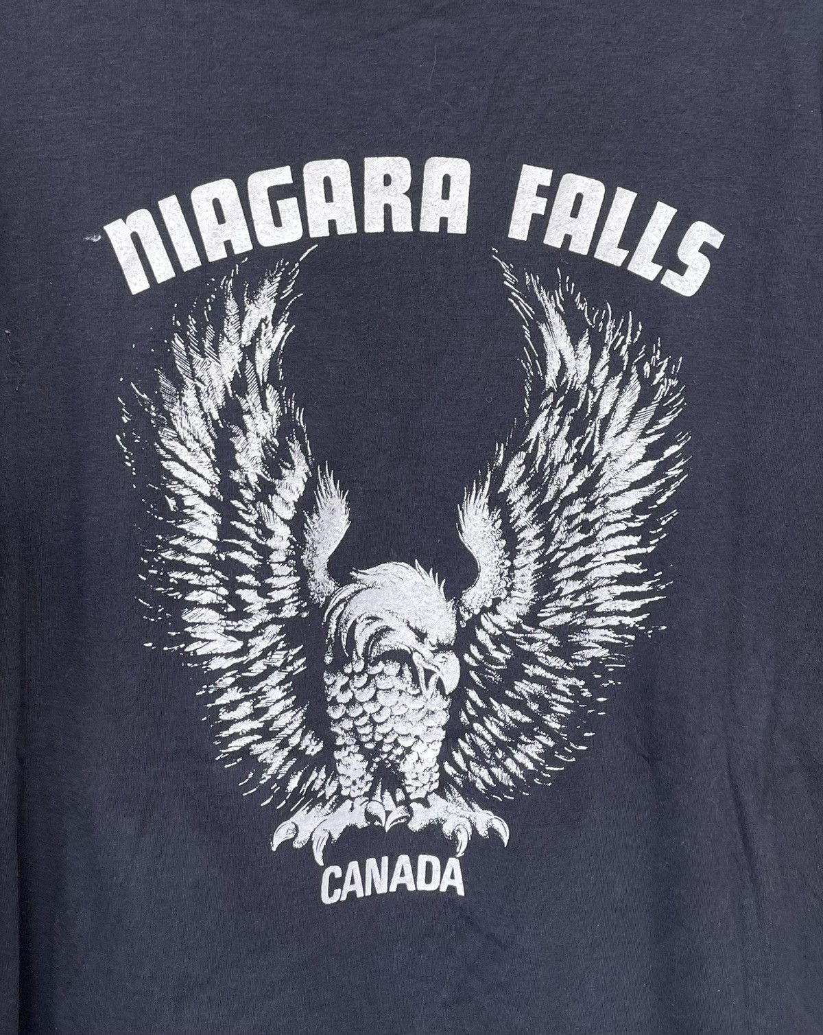 Harley Davidson Vtg 80s Harley Davidson Single Bald Eagle Niagara Fall Shirt Size US XXL / EU 58 / 5 - 6 Thumbnail
