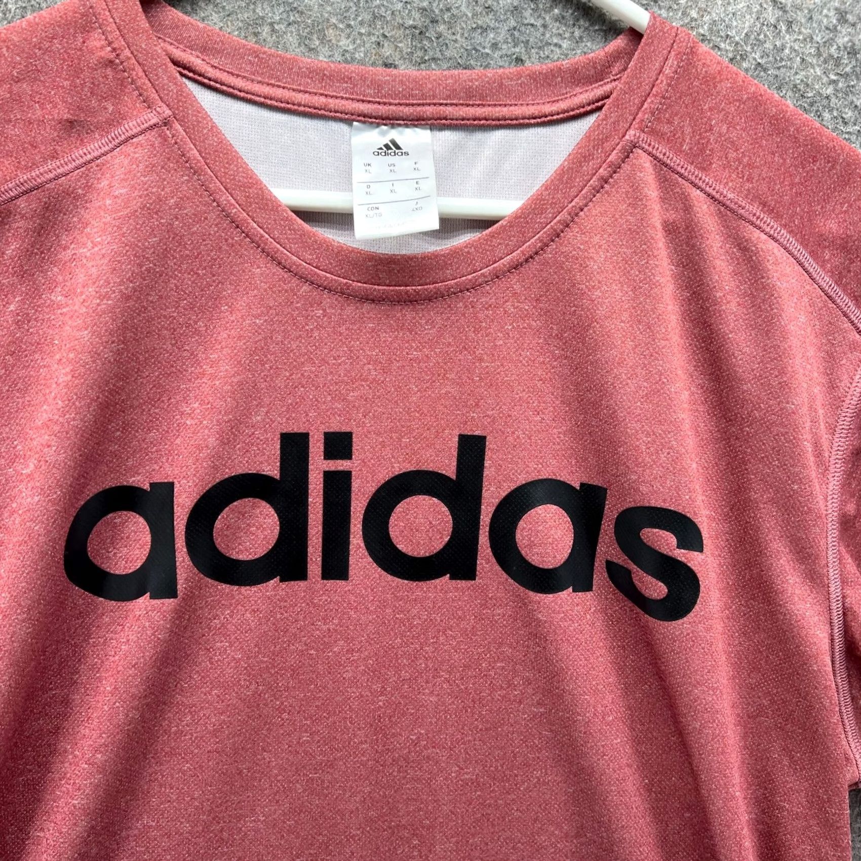 Adidas Adidas Shirt Men XL Pink Soccer Jersey Polyester Knit Crew Neck Short Sleeve Logo Size US XL / EU 56 / 4 - 7 Thumbnail