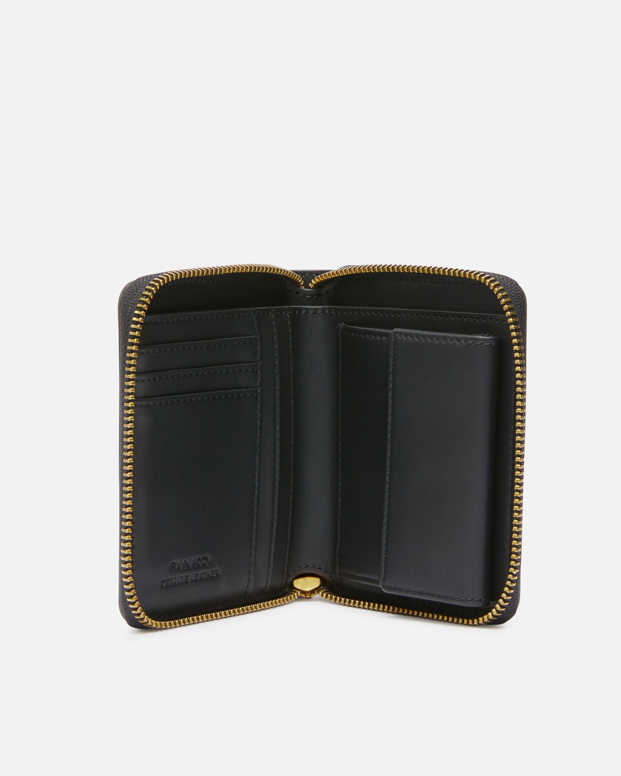 Pinko o1s22i1n0824 Size: OS / Leather Zip-Around Wallet in Black Size ONE SIZE - 2 Thumbnail