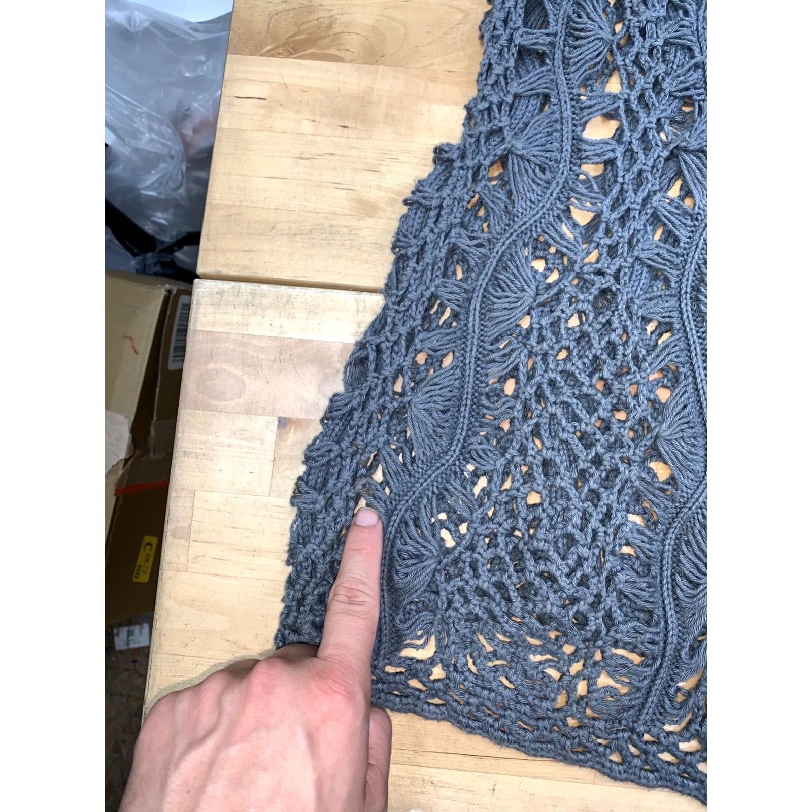 Vintage Pure Handknit Cardigan Women S/M Gray Crochet Casual Bohemian 13340 Sweater Cardigan Womens S/M Gray Crochet Bohemian Winter Fall Size S / US 4 / IT 40 - 5 Thumbnail