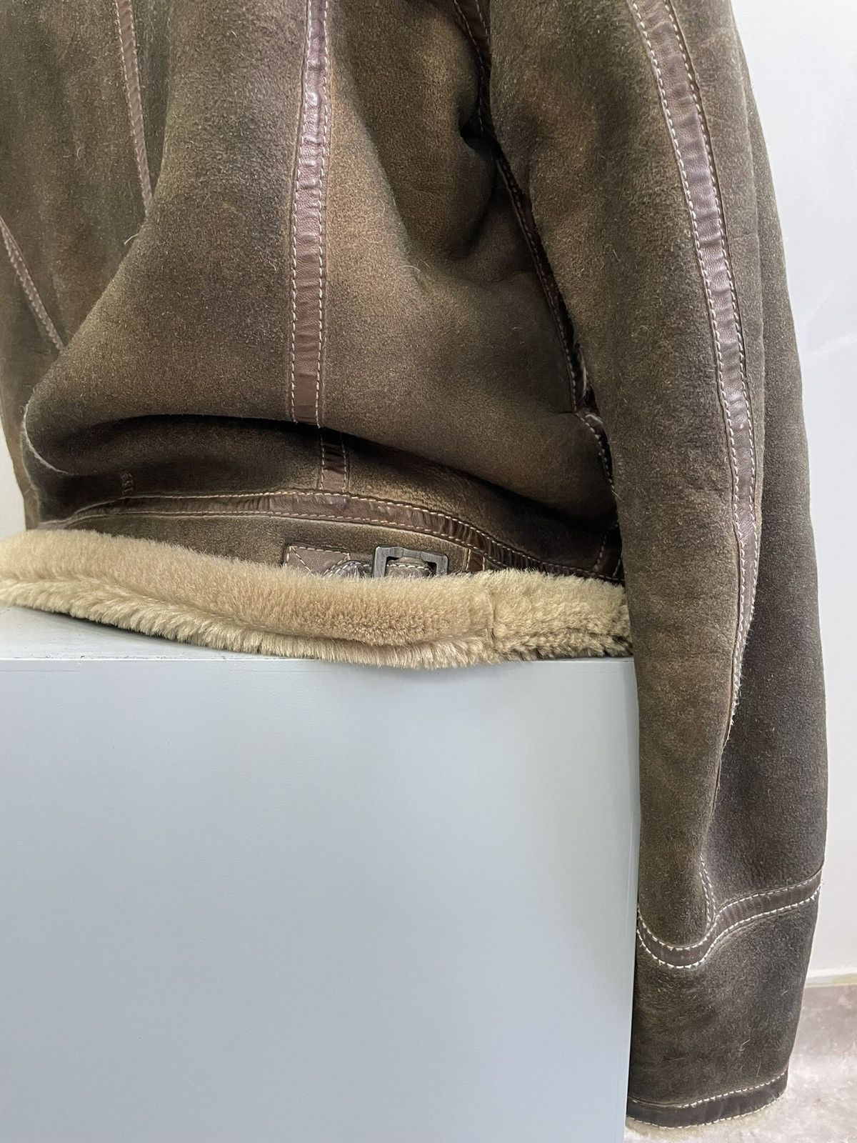 Japanese Brand Rare Italian sheepskin leather avant garde leather jacket Size US M / EU 48-50 / 2 - 10 Thumbnail