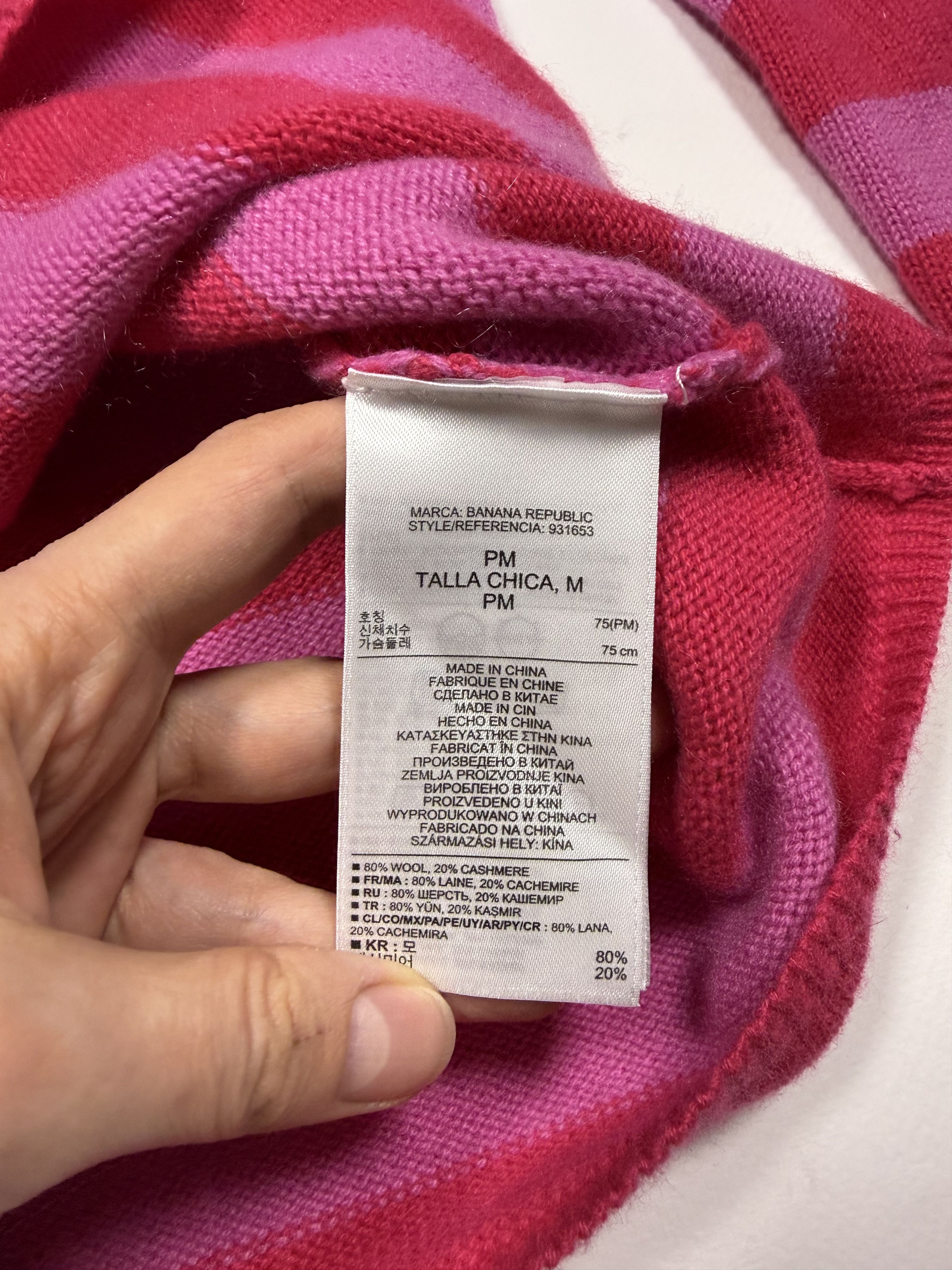 Banana Republic Banana Republic Wool Cashmere Crew Neck Pink Sweater Size M / US 6-8 / IT 42-44 - 3 Thumbnail