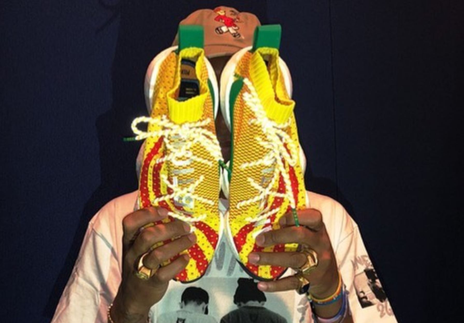 Adidas × Pharrell HUMANRACE Crazy BYW Ambition Yellow Red Size US 9.5 / EU 42-43 - 3 Thumbnail