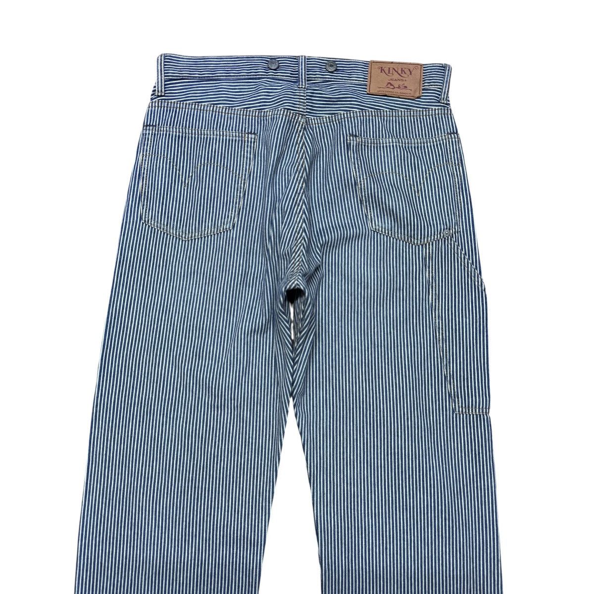 Hysteric Glamour Hysteric Glamour Kinky Hickory Striped Carpenter Pants Size US 32 / EU 48 - 10 Thumbnail