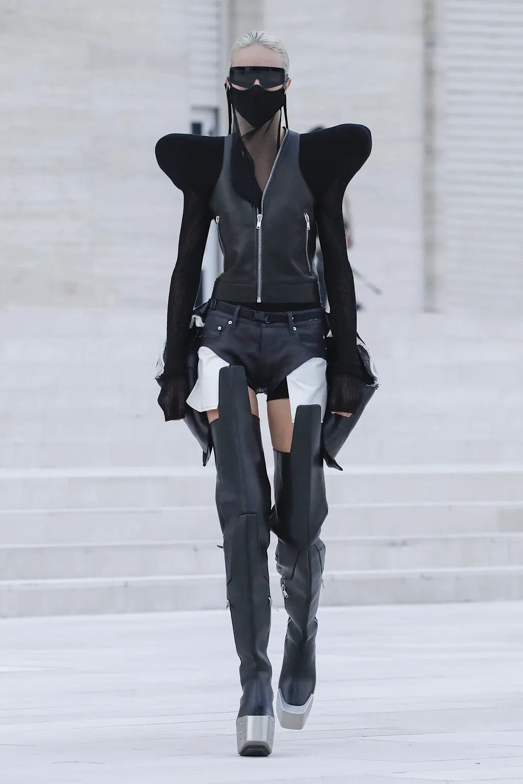Rick Owens CALF LEATHER BIKER JACKET Size S / US 4 / IT 40 - 7 Thumbnail