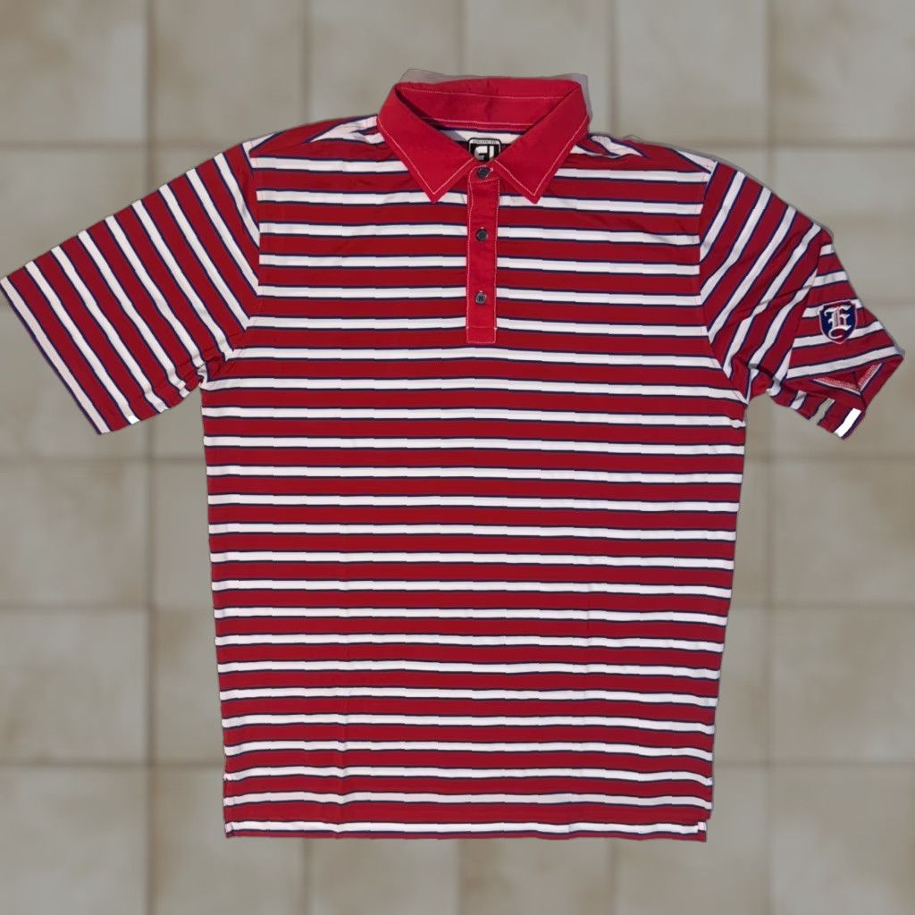 Footjoy FootJoy Golf Polo Mens XL Red Striped Athletic Fit Shirt Size US XL / EU 56 / 4 - 1 Thumbnail