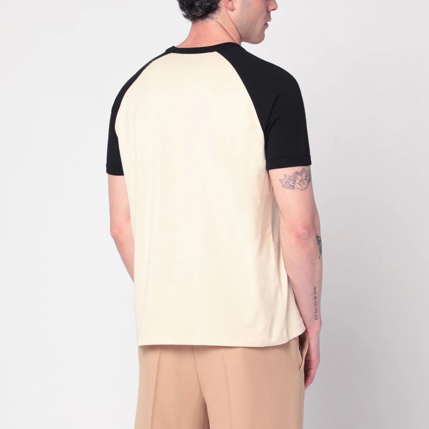 Valentino o1d2blof0326 Chez Valentino Print T-Shirt in Beige/Black Size US M / EU 48-50 / 2 - 3 Thumbnail