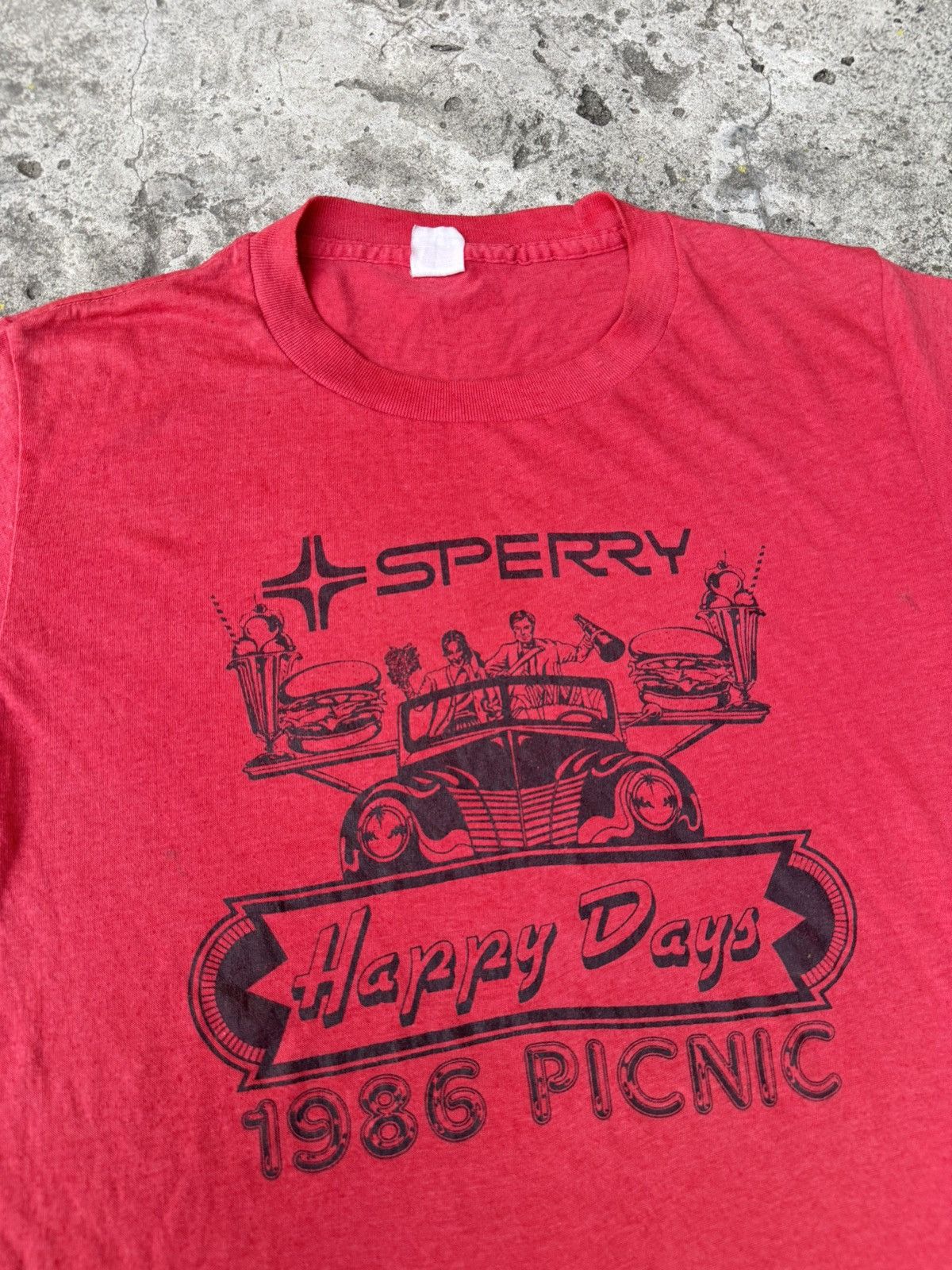 Vintage Vintage 80s Sperry Happy Days Tshirt Size US M / EU 48-50 / 2 - 2 Thumbnail