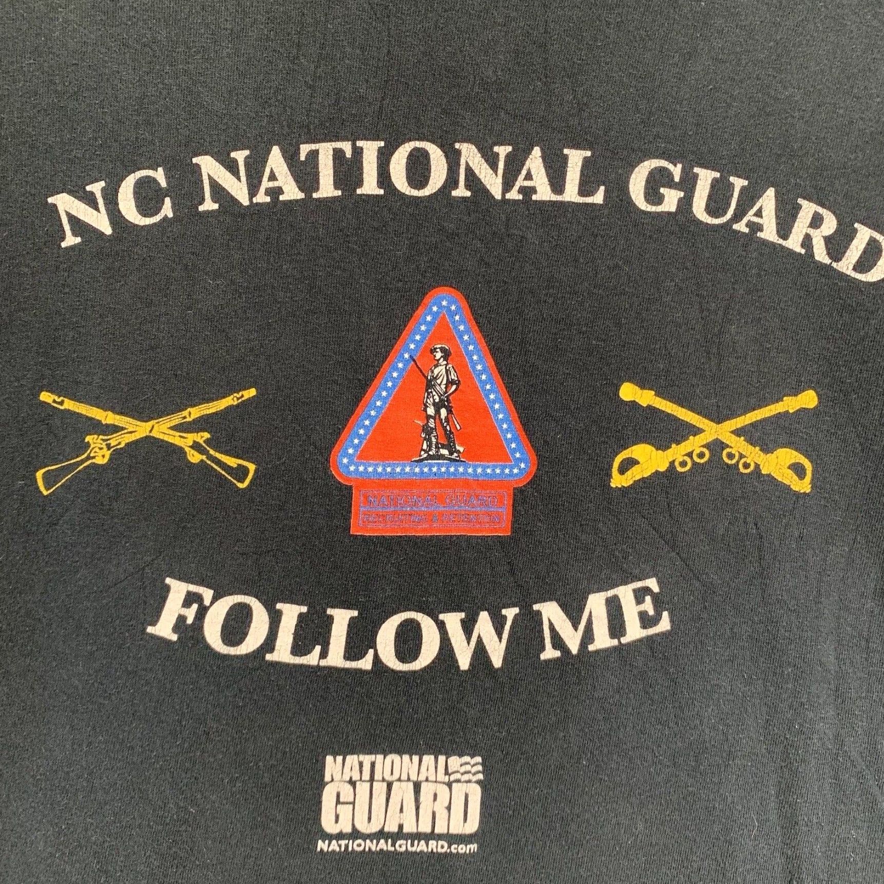 Gildan Vintage Gildan Army National Guard T-shirt North Carolina Alpha Dogs 90s Black Graphic Tee Unisex Mens Womens S/M Size US S / EU 44-46 / 1 - 2 Thumbnail
