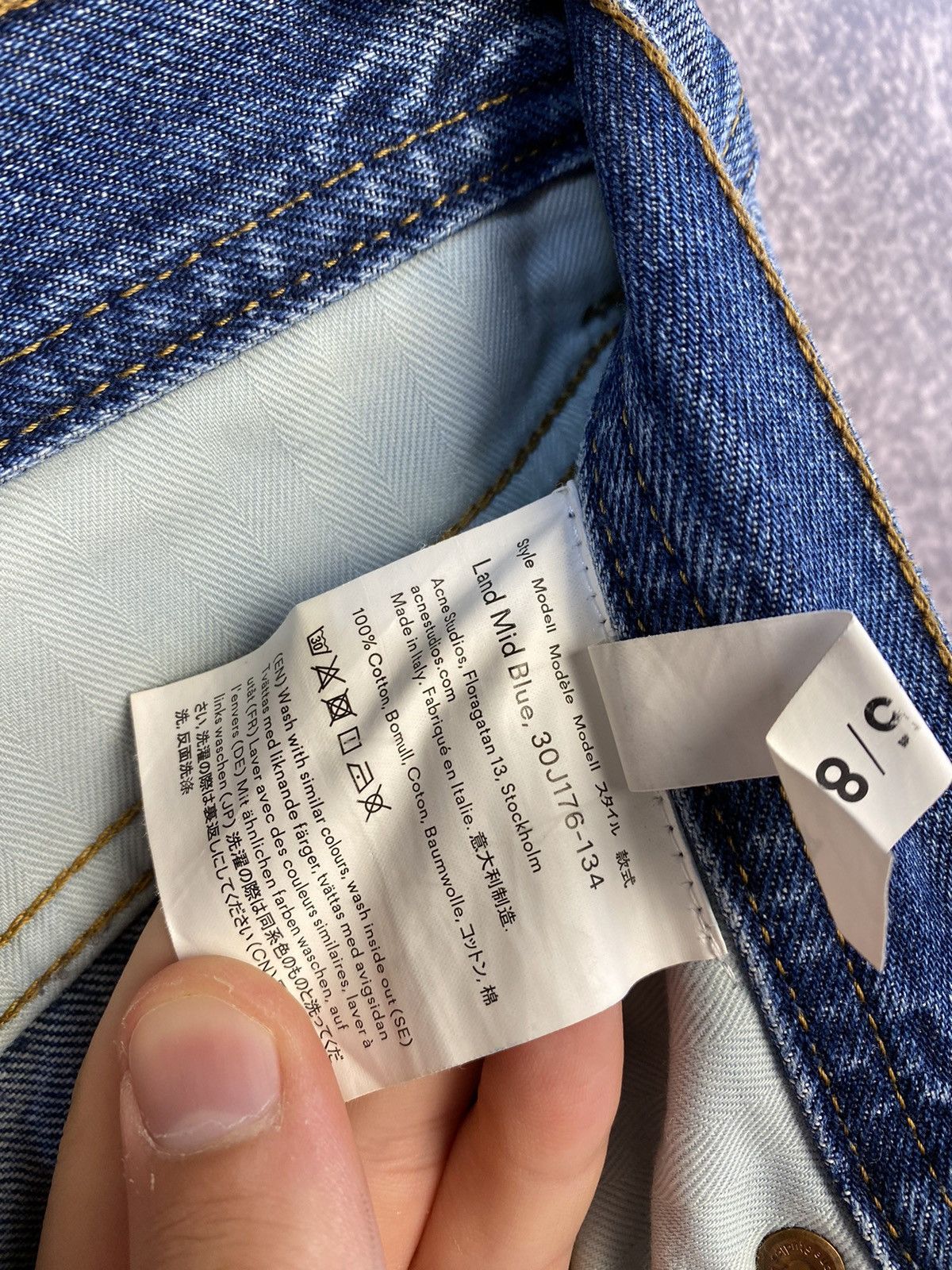 Acne Studios × Designer Acne Studios Bla Konst Land Mid blue Size US 34 / EU 50 - 13 Thumbnail