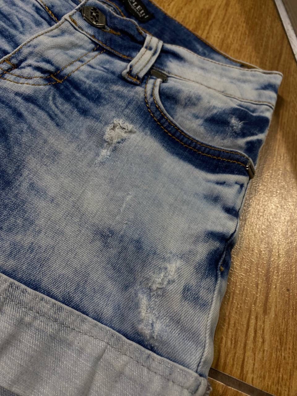 Philipp Plein Philipp Plein Skull Logo Denim Shorts Size US 26 / EU 42 - 18 Thumbnail