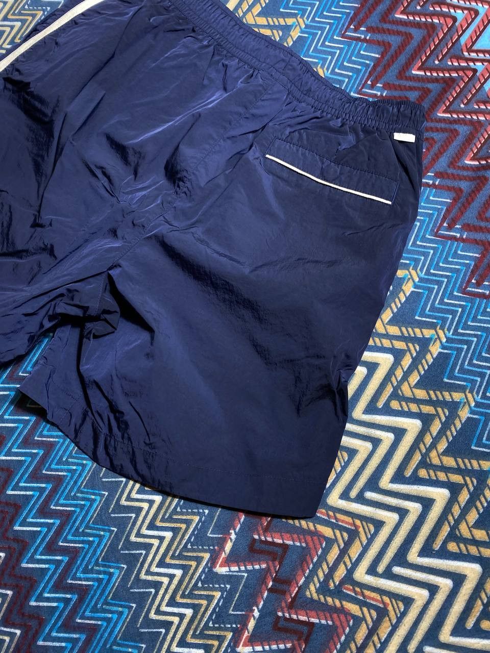 Nike shorts blue streetwear Vintage logo NIKE crazy Y2K Size US 30 / EU 46 - 17 Thumbnail