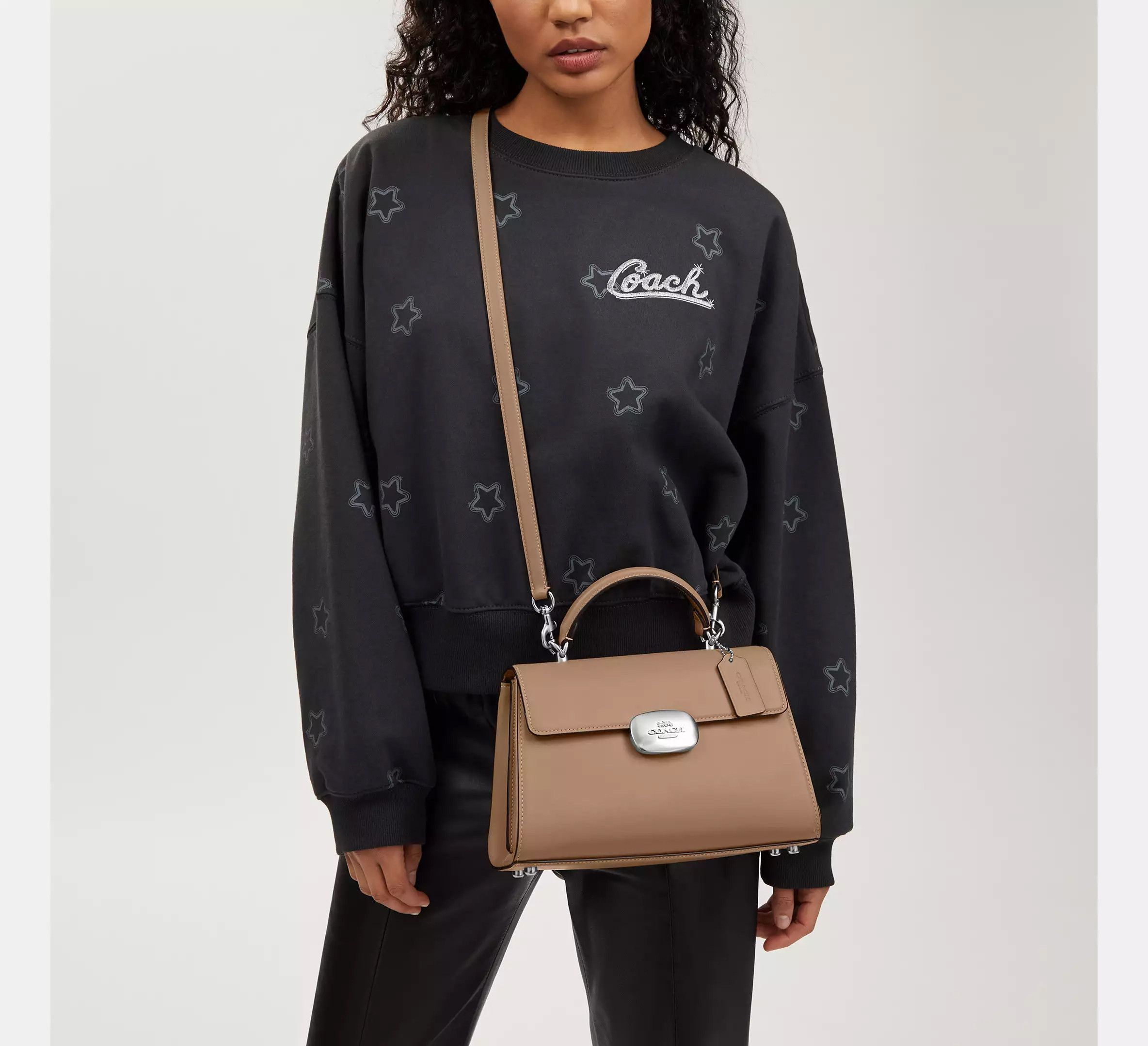 Coach Eliza Top Handle Silver/Taupe CP006 Size ONE SIZE - 8 Thumbnail