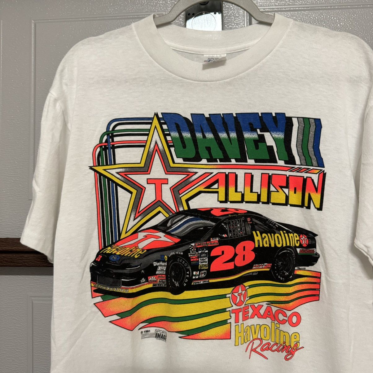 NASCAR × Vintage vintage 90s nascar davey allison racing tee M Size US M / EU 48-50 / 2 - 2 Thumbnail