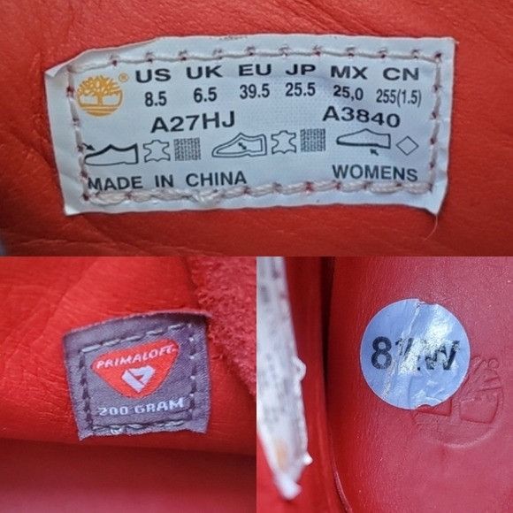 Timberland Timberland Premium 6" Red Nubuck Logo Spellout Limited Ed. Size US 8.5 / IT 38.5 - 7 Thumbnail