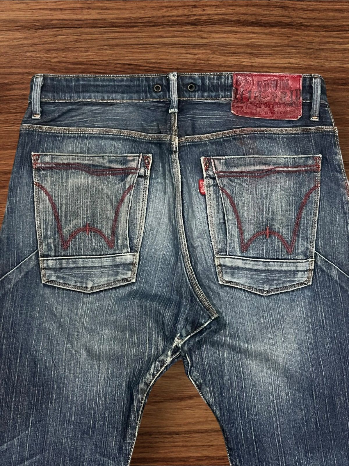 Edwin Japanese Brand Edwin Blue Trip Distressed Curve Faded Jeans Size US 32 / EU 48 - 6 Thumbnail