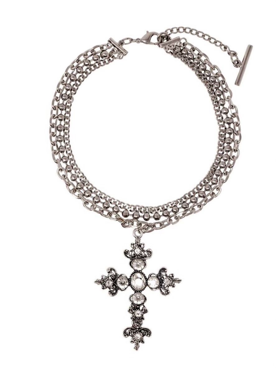 Other Oht NYC Cross Diamond Multi-Layer Choker Size ONE SIZE - 1 Thumbnail
