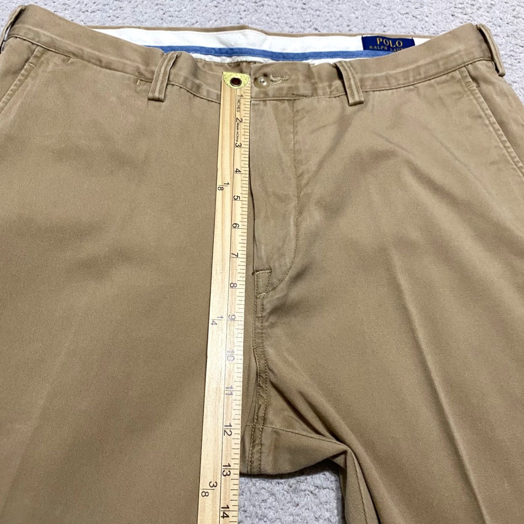 Polo Ralph Lauren Polo Ralph Lauren Pants Mens 36x34 Beige Chino 100% Cotton Straight Mid Rise Size US M / EU 48-50 / 2 - 6 Thumbnail