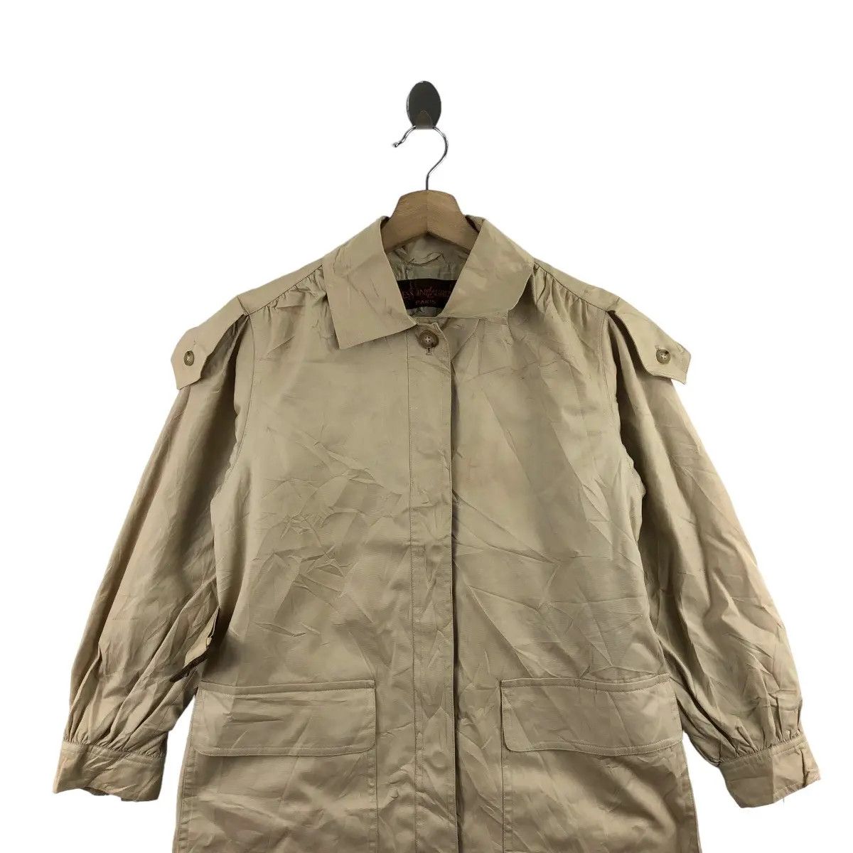 Yves Saint Laurent Vintage YSL Yves SAINT LAURENT Paris Belt Trench Coat Parka Size L / US 10 / IT 46 - 6 Thumbnail