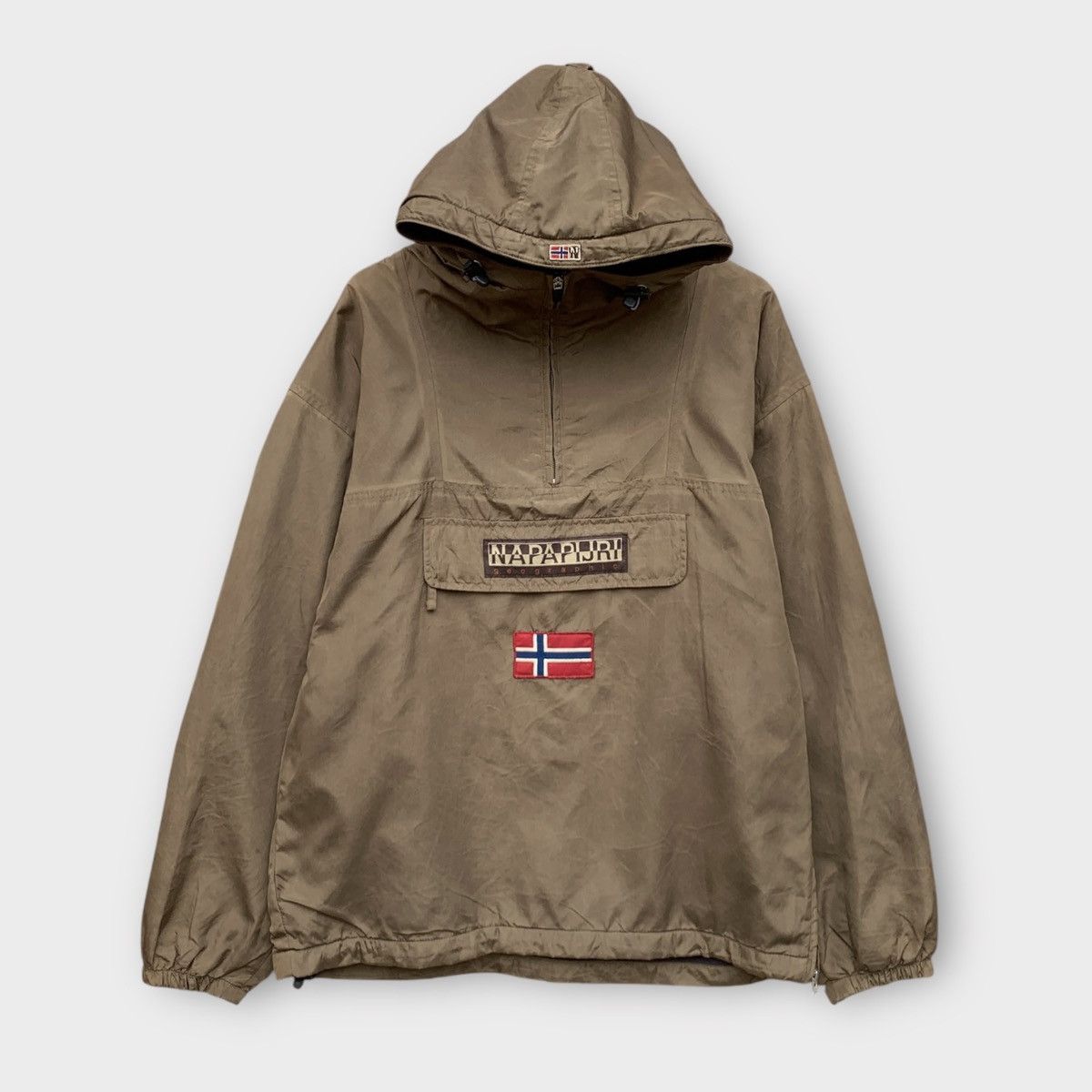 Napapijri NAPAPIJRI GEOGRAPHIC RAINFOREST ANORAK NYLON JACKET BROWN Size US XL / EU 56 / 4 - 2 Thumbnail