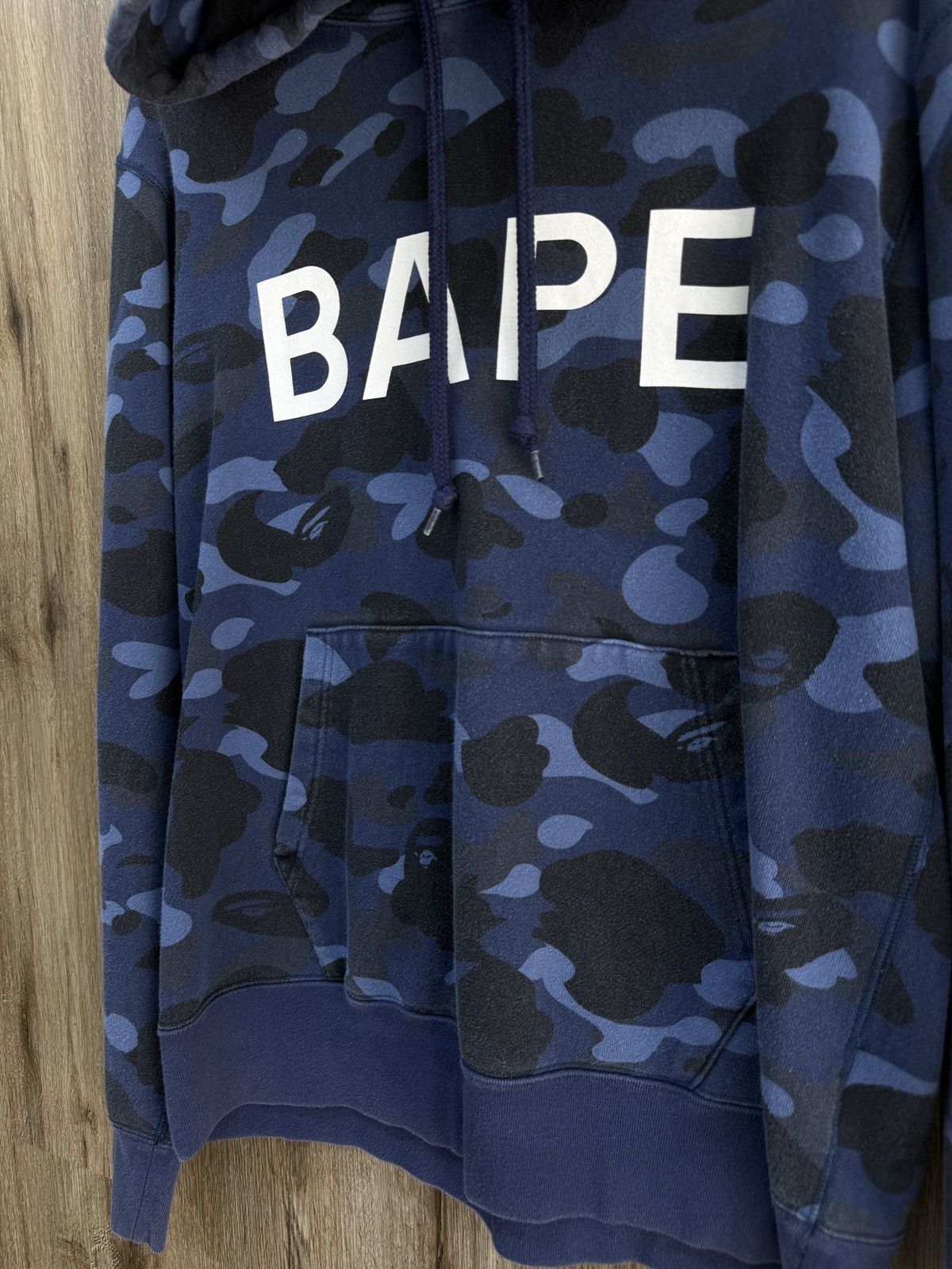 Bape Bape Blue Pull Over Hoodie Size US L / EU 52-54 / 3 - 4 Thumbnail