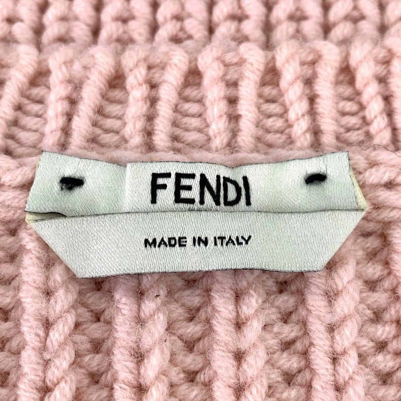 Fendi Pink Fendi Logo Wool Sweater Size US XS / EU 42 / 0 - 6 Thumbnail