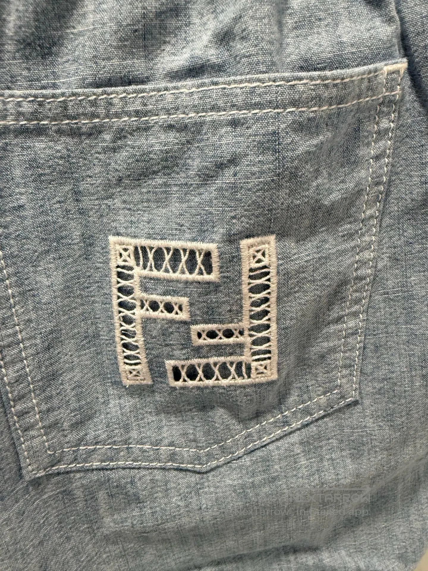 Fendi Fendi FF Cutout Denim Shorts 38. Size US 38 / EU 54 - 3 Thumbnail