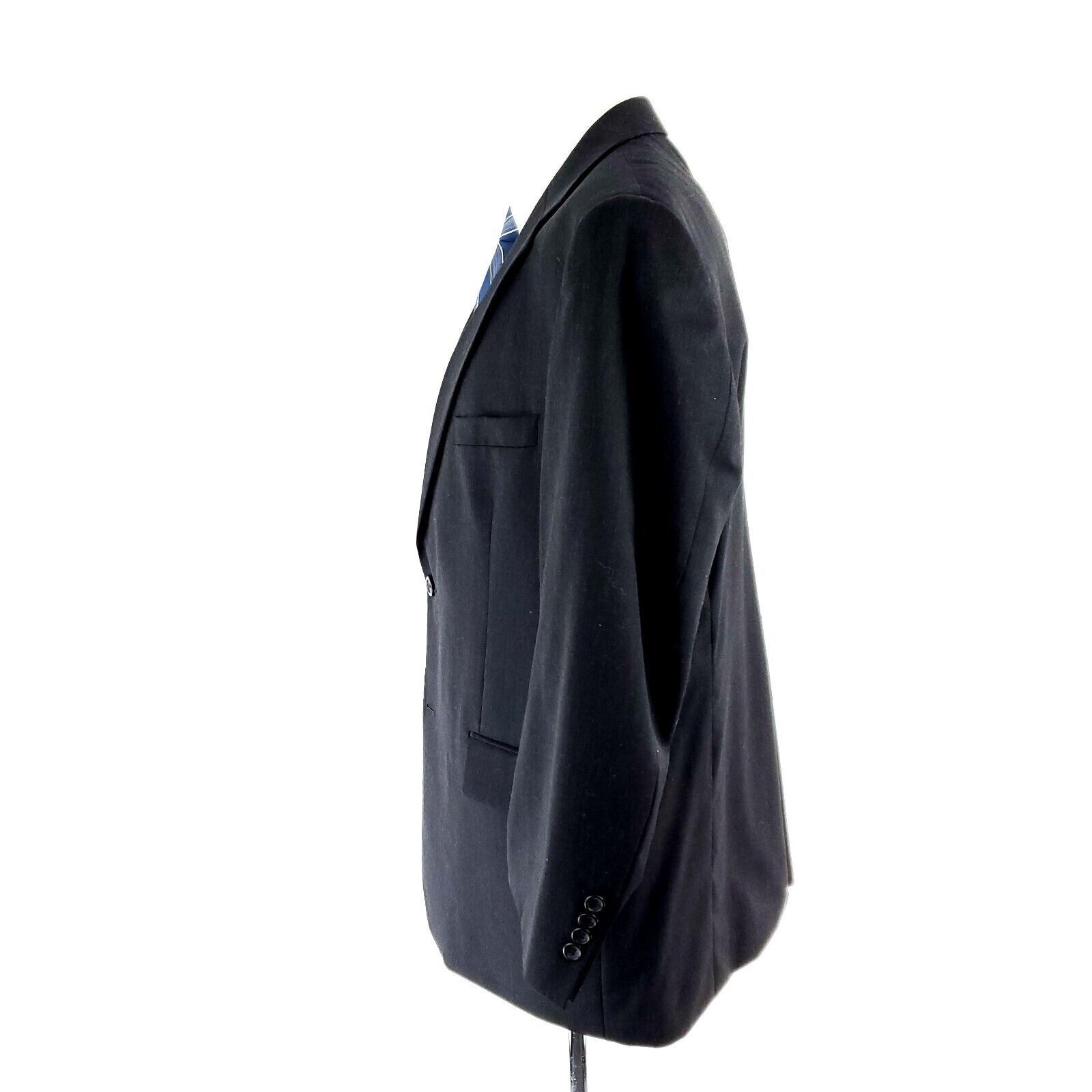 Calvin Klein Calvin Klein Wool 2 Button Blazer 38R Gray Herringbone Size 38R - 4 Thumbnail